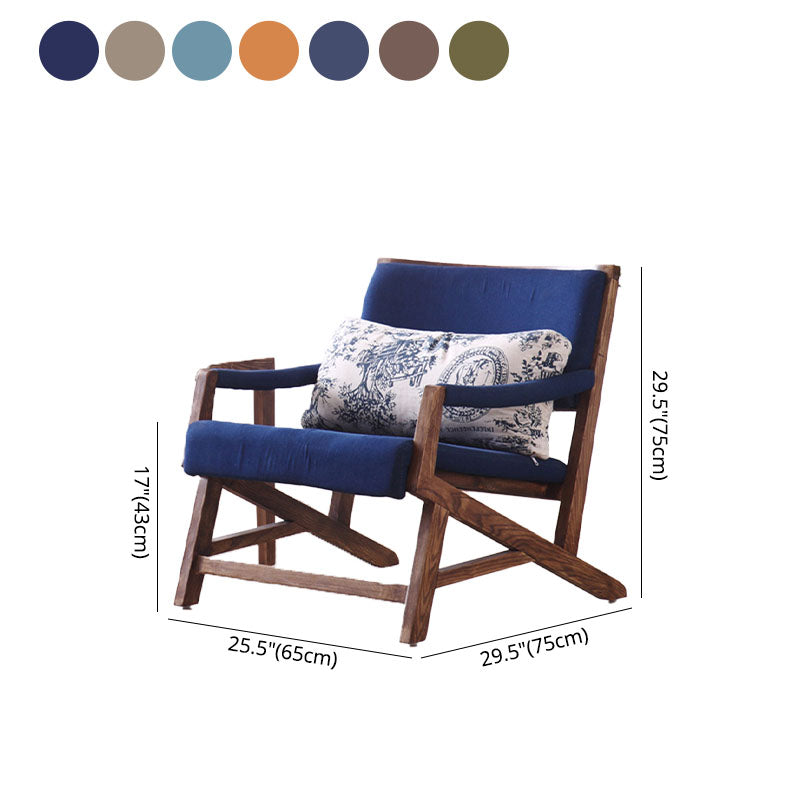 Traditional Style Kitchen Dining Chair Dining Arm Side Chair with Wooden Legs