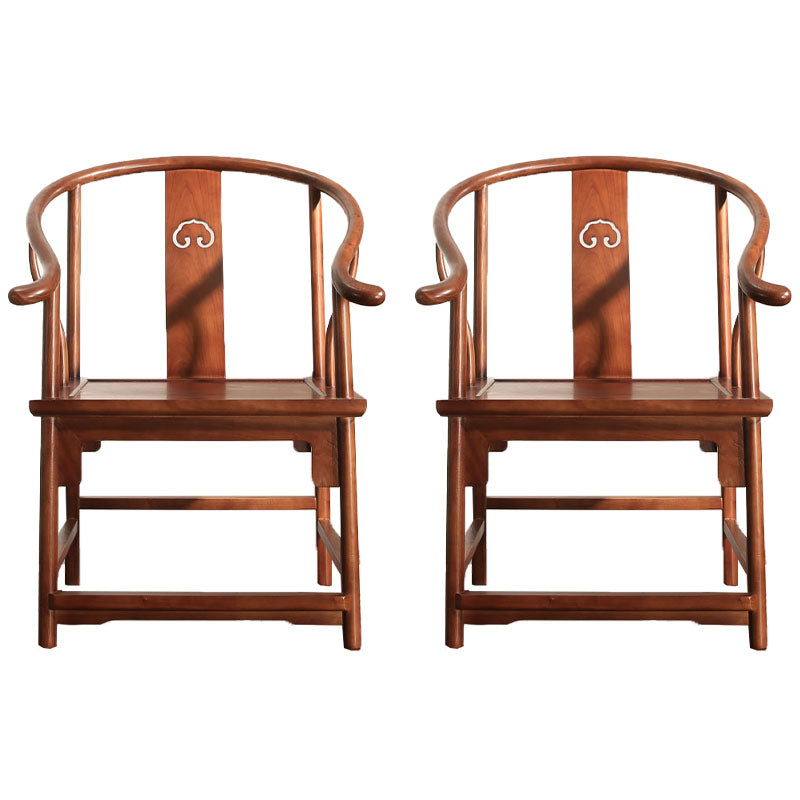 Traditional Style Kitchen Wooden Dining Chairs Dining Arm Side Chairs