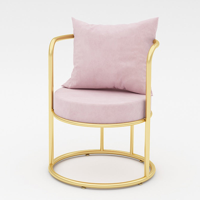 Glam Metal Dining Room Chair Open Back Dining Side Chair for Restaurant Use