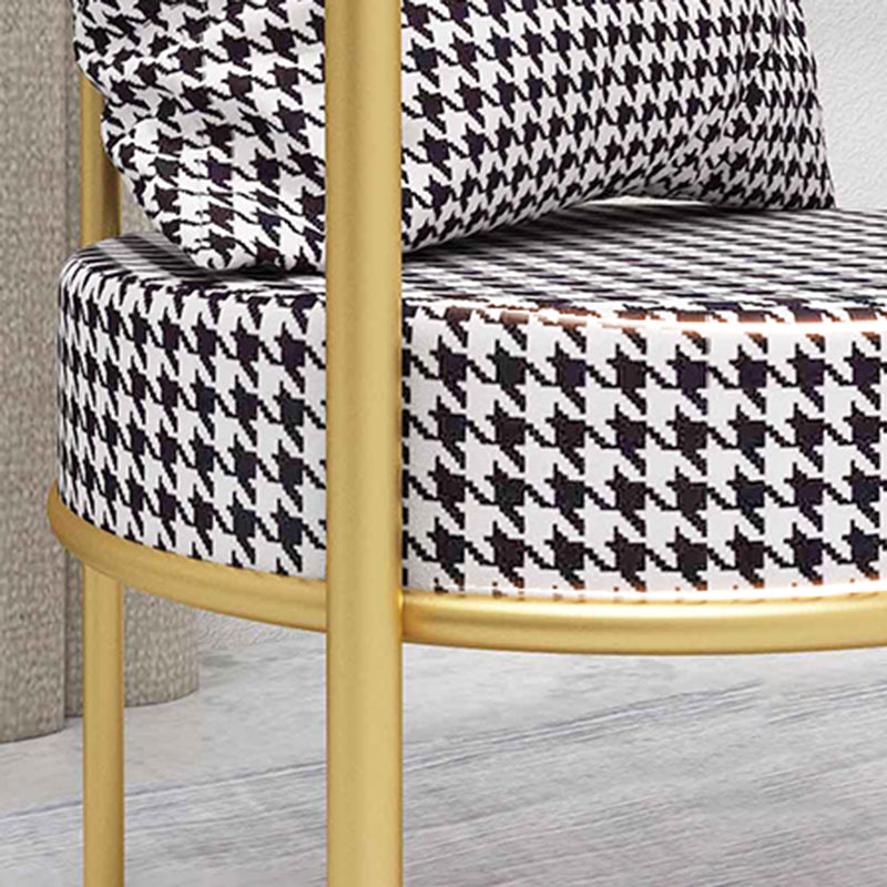 Glam Metal Dining Room Chair Open Back Dining Side Chair for Restaurant Use