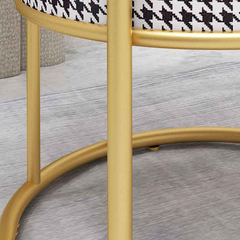 Glam Metal Dining Room Chair Open Back Dining Side Chair for Restaurant Use