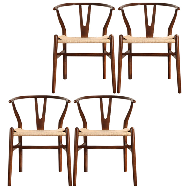 Contemporary Style Dining Wooden Chairs Kitchen Dining Armless Side Chairs