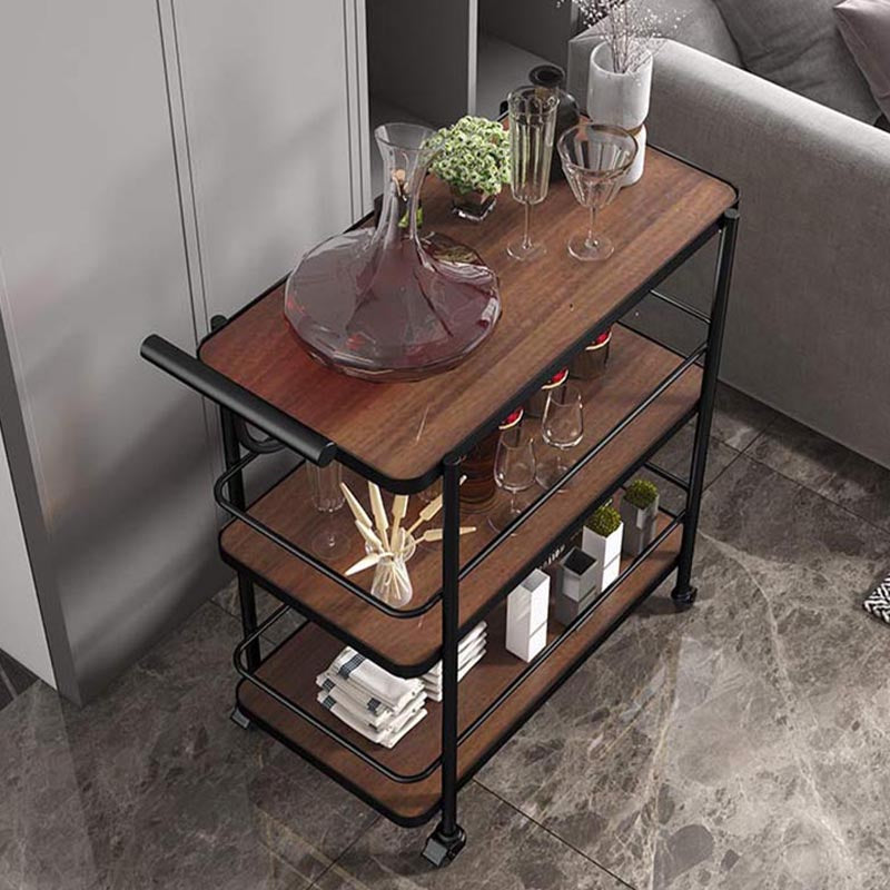 Modern 35.43"H Rolling Prep Table Rectangular Metal Prep Table