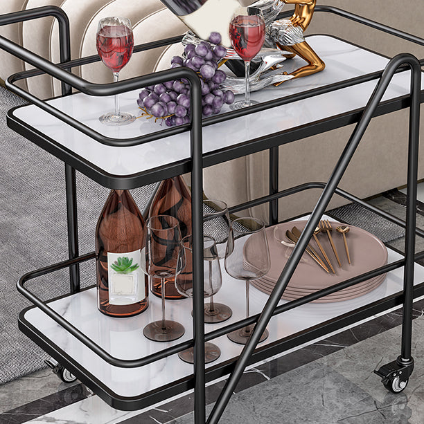 29.92"H Stationary Modern Prep Table Metal Rectangular Prep Table for Home Use