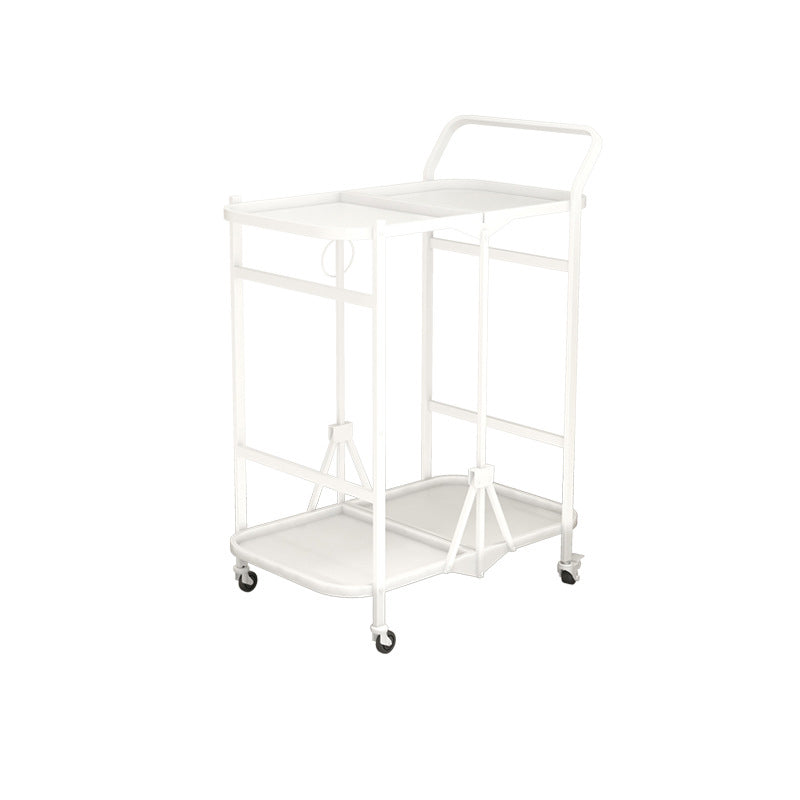 Contemporary 35.43"H Folding Prep Table Rectangular Metal Prep Table for Dining Room