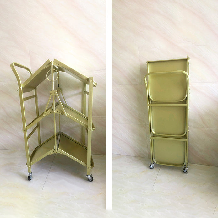 Contemporary 35.43"H Folding Prep Table Rectangular Metal Prep Table for Dining Room