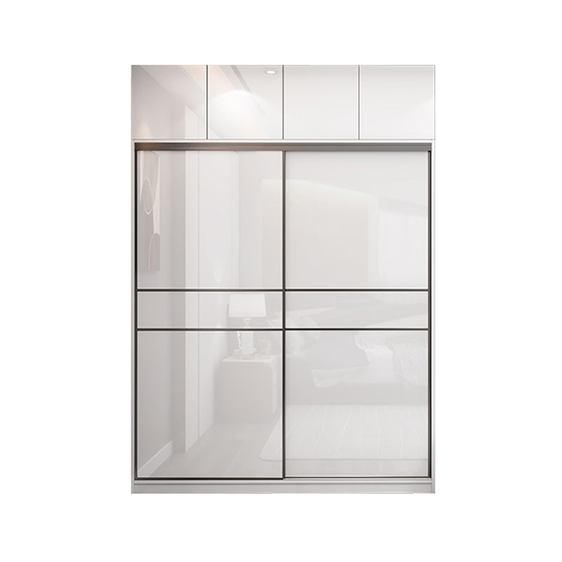 Engineered Wood White Wardrobe Cabinet Modern Wardrobe Closet