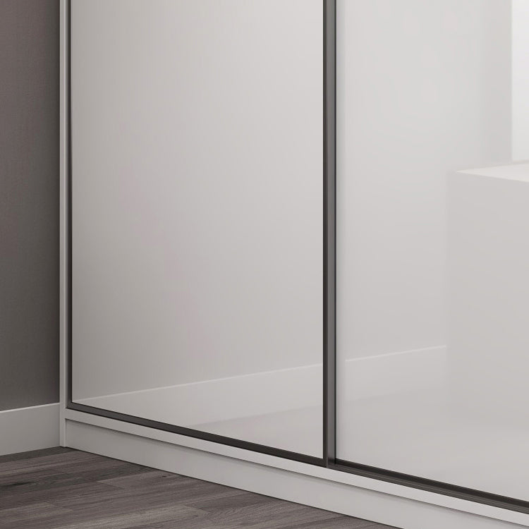 Engineered Wood White Wardrobe Cabinet Modern Wardrobe Closet