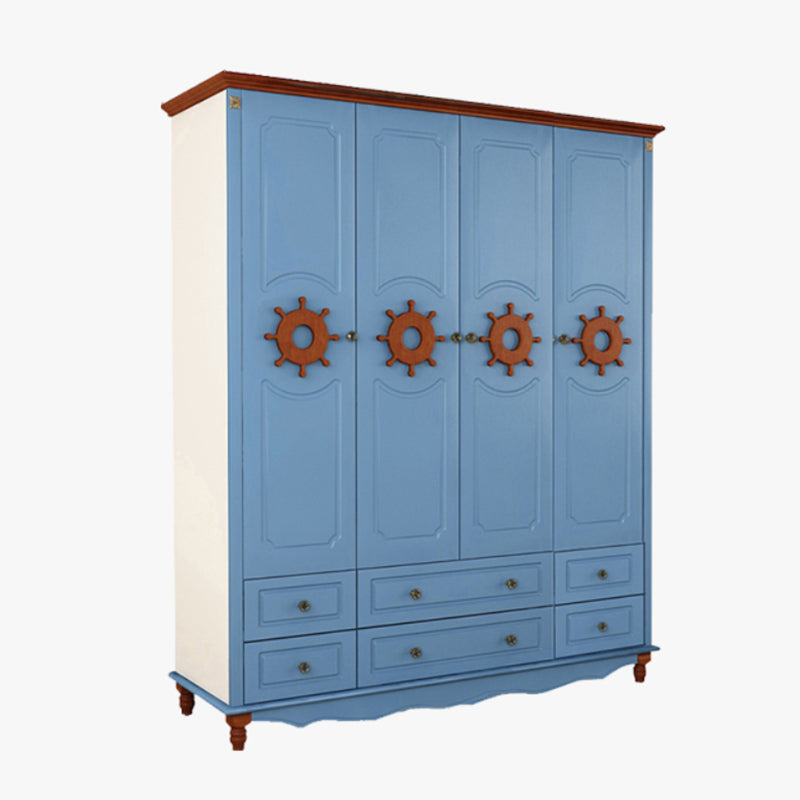 Manufactured Wood Storage Cabinet Coastal Cabinet with Drawers