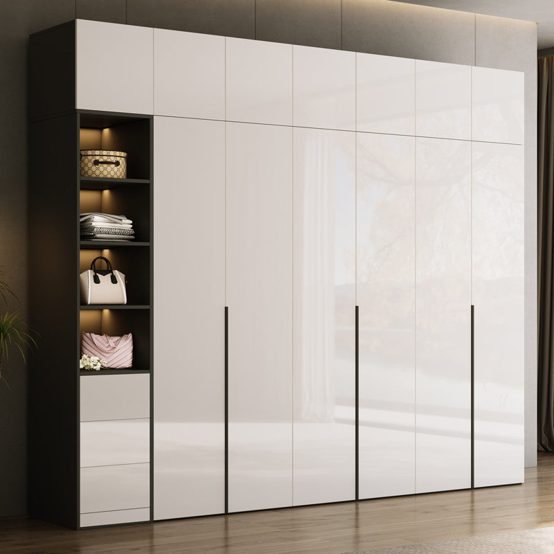 Engineered Wood Wardrobe Closet Contemporary Hinged Wardrobe Armoire