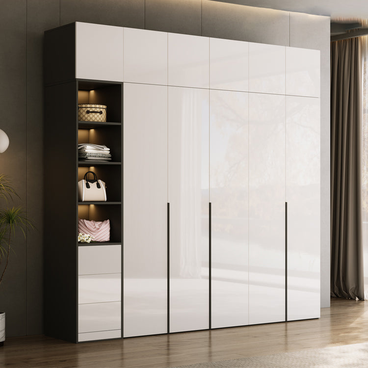 Engineered Wood Wardrobe Closet Contemporary Hinged Wardrobe Armoire