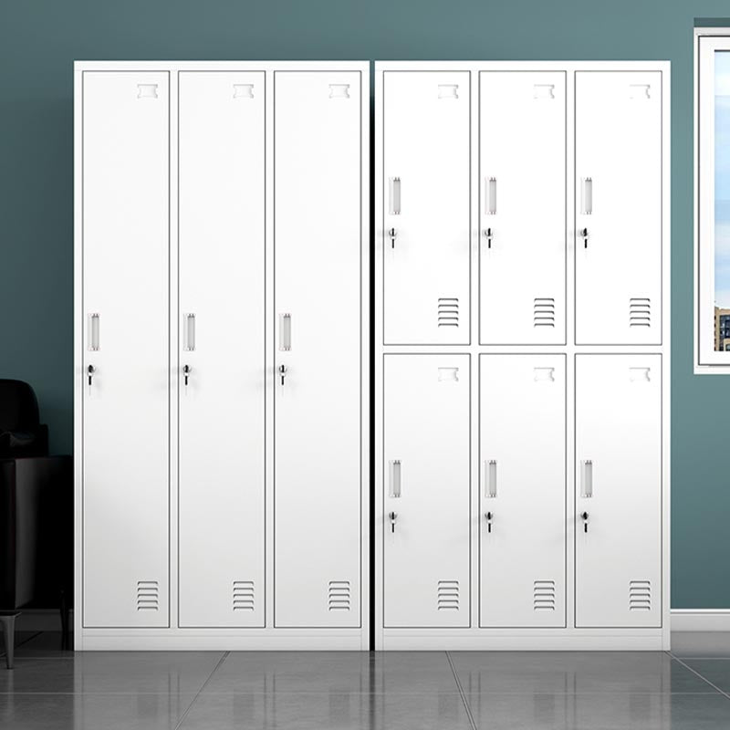 White Metal Wardrobe Armoire Contemporary Hinged Wardrobe Cabinet