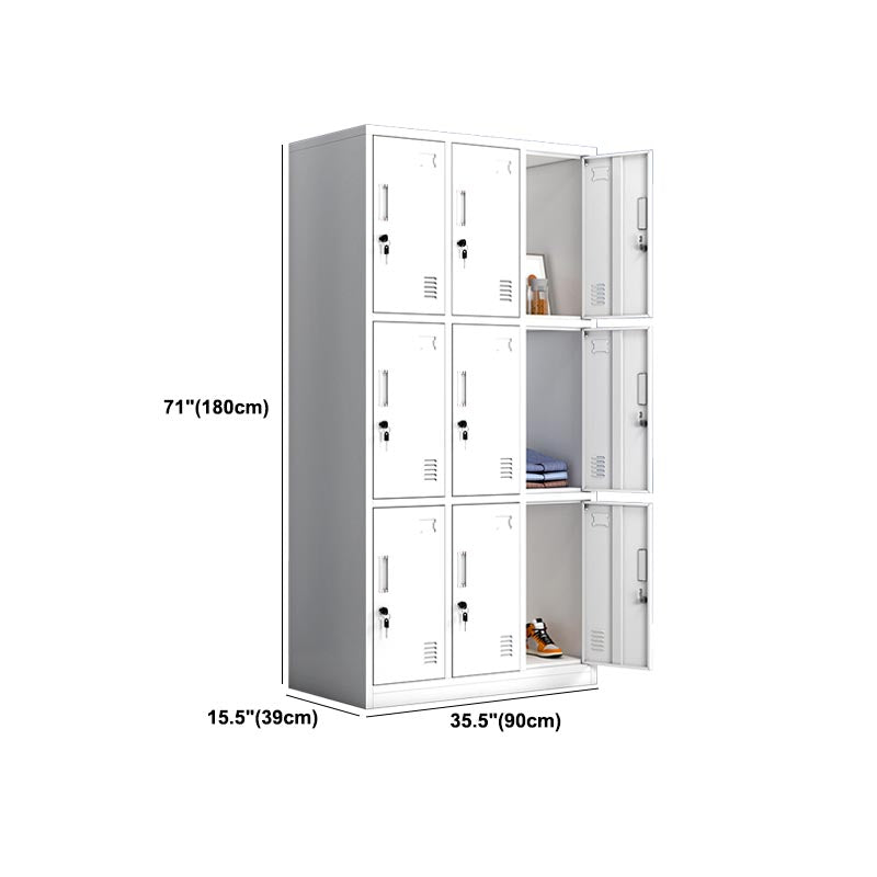 White Metal Wardrobe Armoire Contemporary Hinged Wardrobe Cabinet