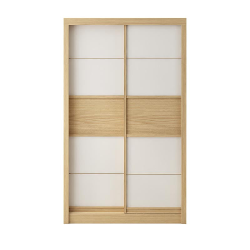 Modern Natural Wardrobe Armoire Engineered Wood Wardrobe with Drawer