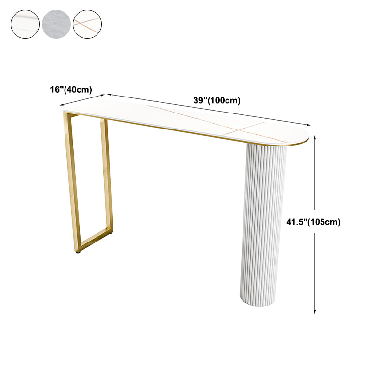 Modern 1/5 Pieces Bar Table Set Stone Counter Table with High Stools for Kitchen