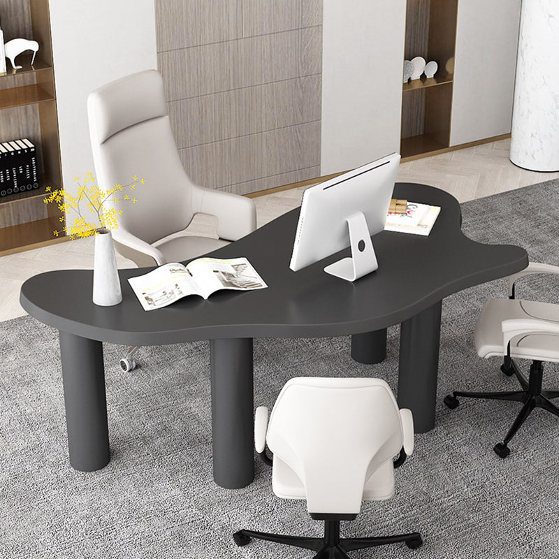 Solid Wood Meeting Table Home Office Free Form Industrial Writing Desk