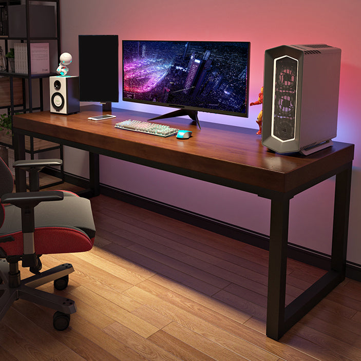 Modern Style Rectangular Writing Desk Pine Solid Wood Office Desk