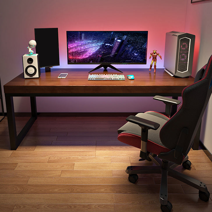 Modern Style Rectangular Writing Desk Pine Solid Wood Office Desk