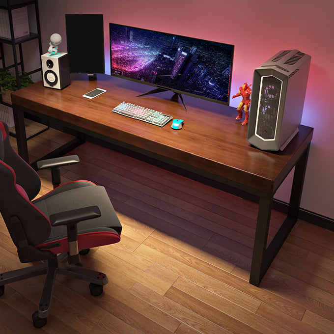 Modern Style Rectangular Writing Desk Pine Solid Wood Office Desk