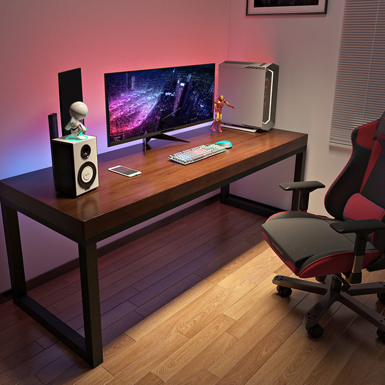 Modern Style Rectangular Writing Desk Pine Solid Wood Office Desk