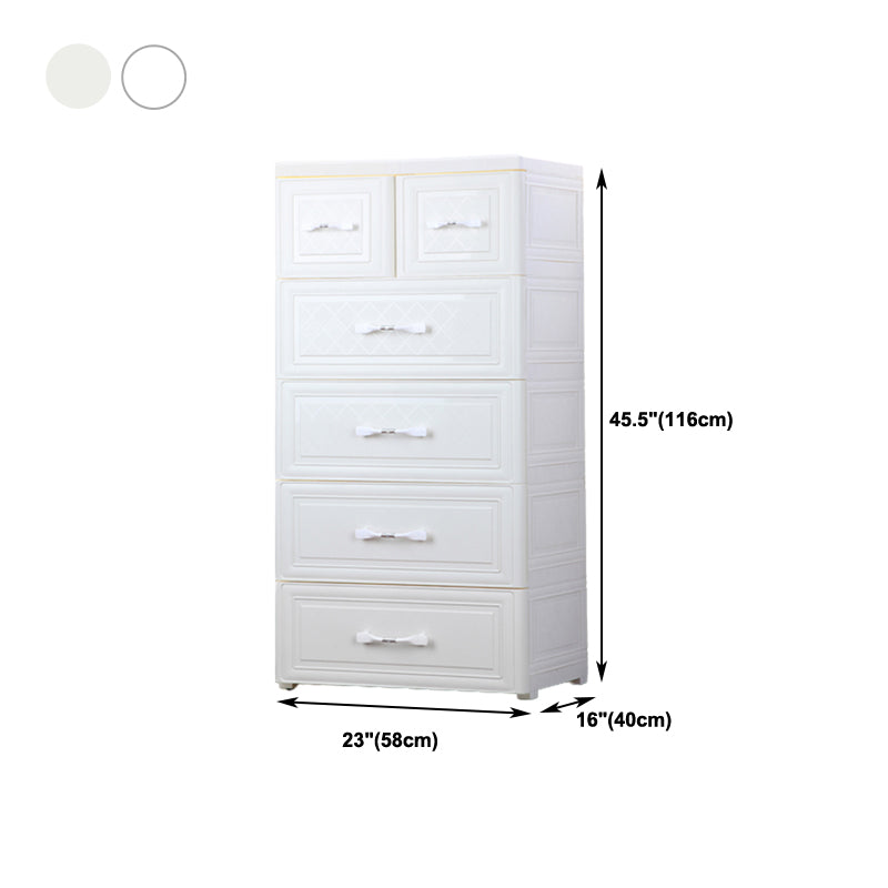Vertical Lingerie Chest Contemporary Plastic Chest with Drawers for Bedroom