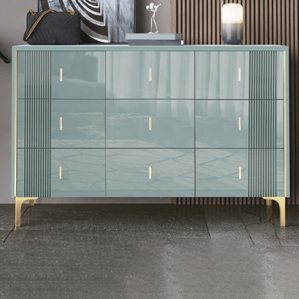 Glam Wood Chest with Stone Top Chest with Drawers for Bedroom