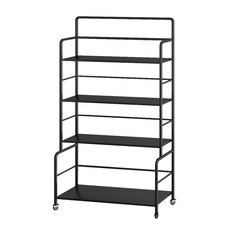 Etagere Iron Bookshelf Open Back Modern Bookcase With Rectangular Shelves