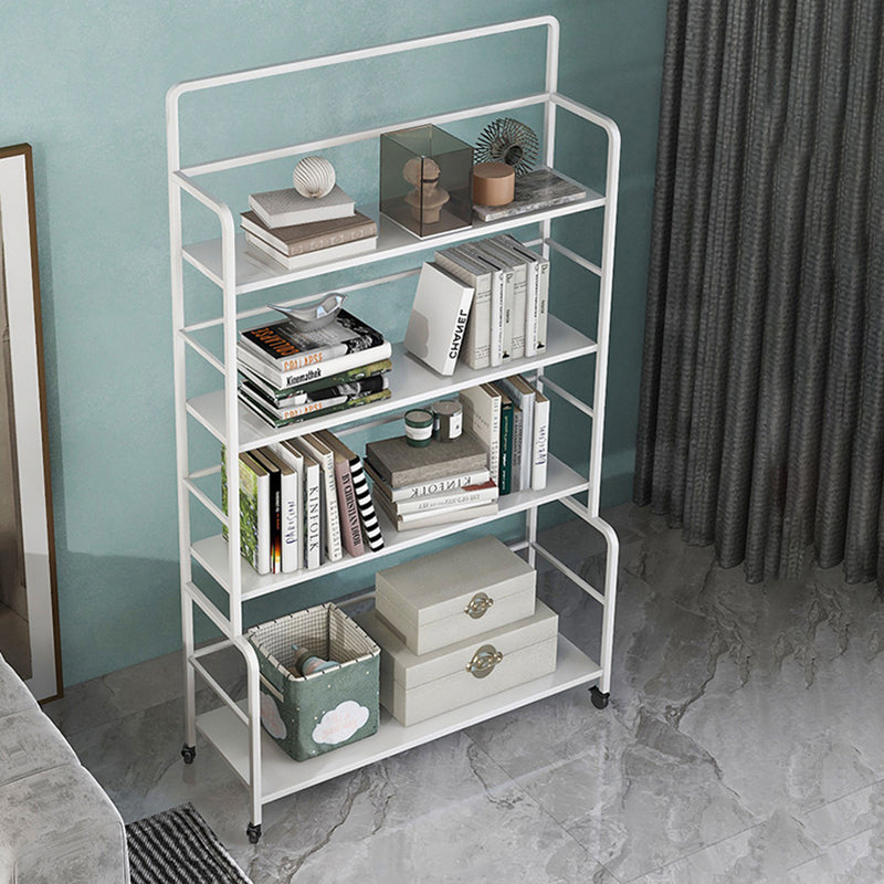 Etagere Iron Bookshelf Open Back Modern Bookcase With Rectangular Shelves