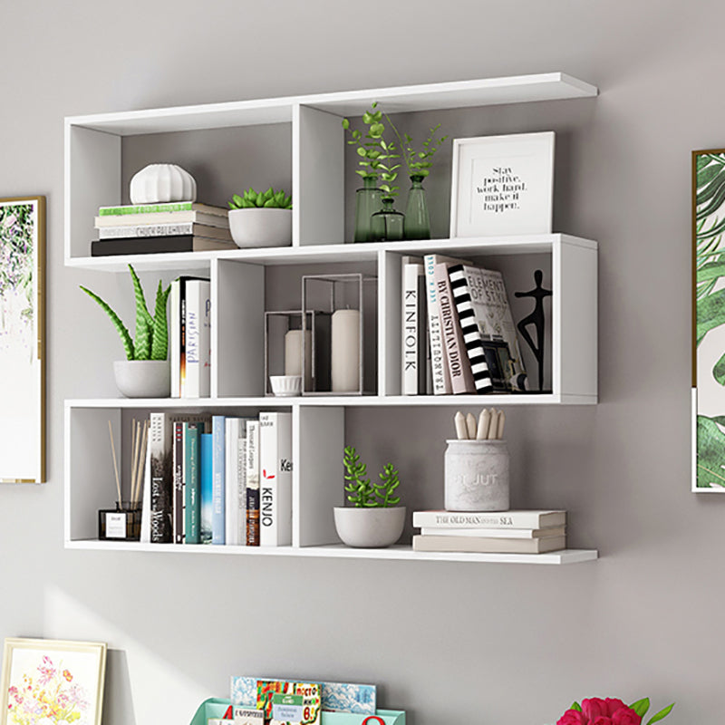 Floating Wall Mounted Shelf Bookcase Soild Wood Book Shelf for Study Room