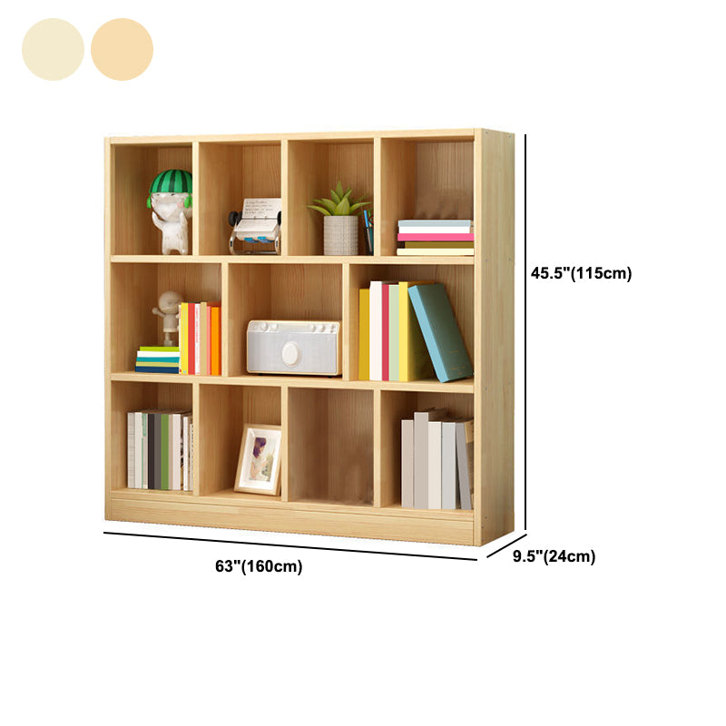 Wood Bookshelf Matte Finish Contemporary Style Bookcase for Home Office