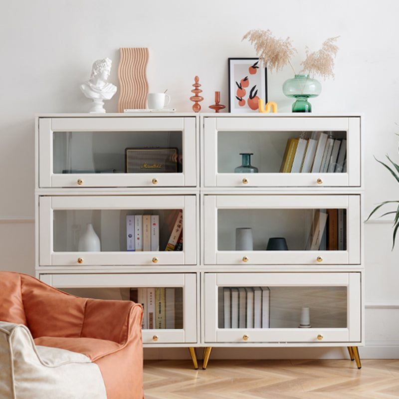 Urban Closed Back Standard Wood Shelf Bookcase for Living Room