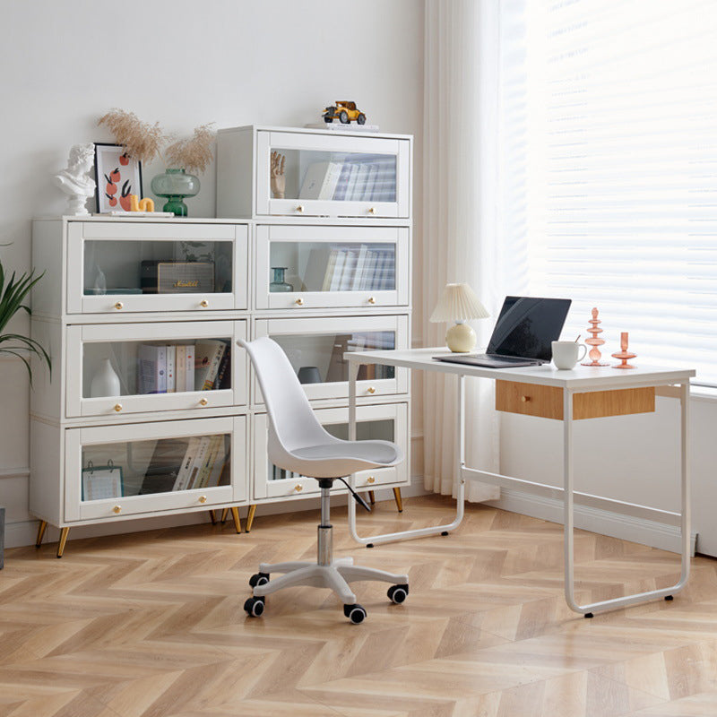 Urban Closed Back Standard Wood Shelf Bookcase for Living Room