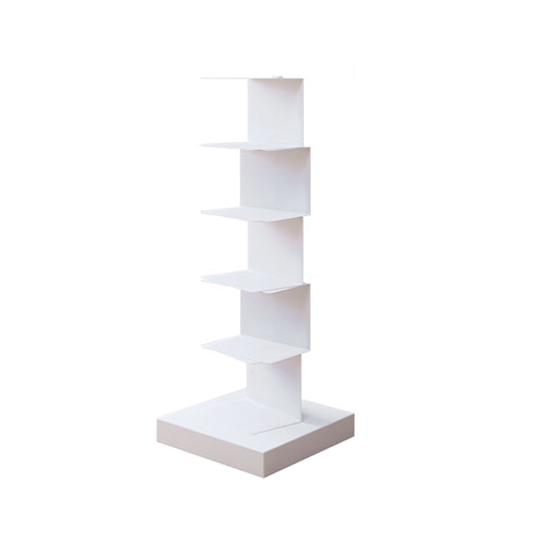 13.8" Wide Corner Shelf Bookcase Modern Metal Bookcase Multi Tiers Closed Back