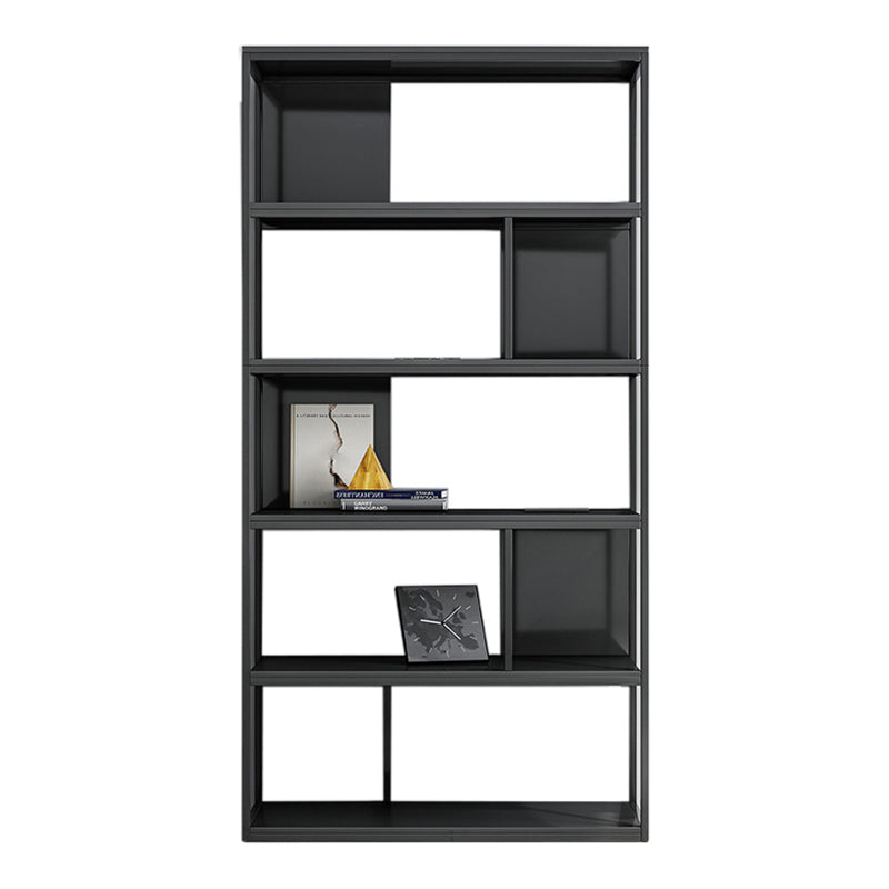 Modern Steel Bookcase Rectangular Shelves 71"H X 12" W Bookshelf for Office