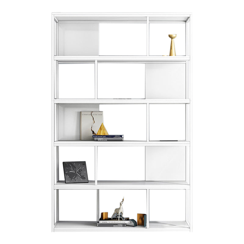 Modern Steel Bookcase Rectangular Shelves 71"H X 12" W Bookshelf for Office