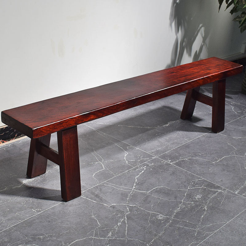 Solid Wood Thickened Dining Bench, Traditional 16"H Seating Bench with Legs