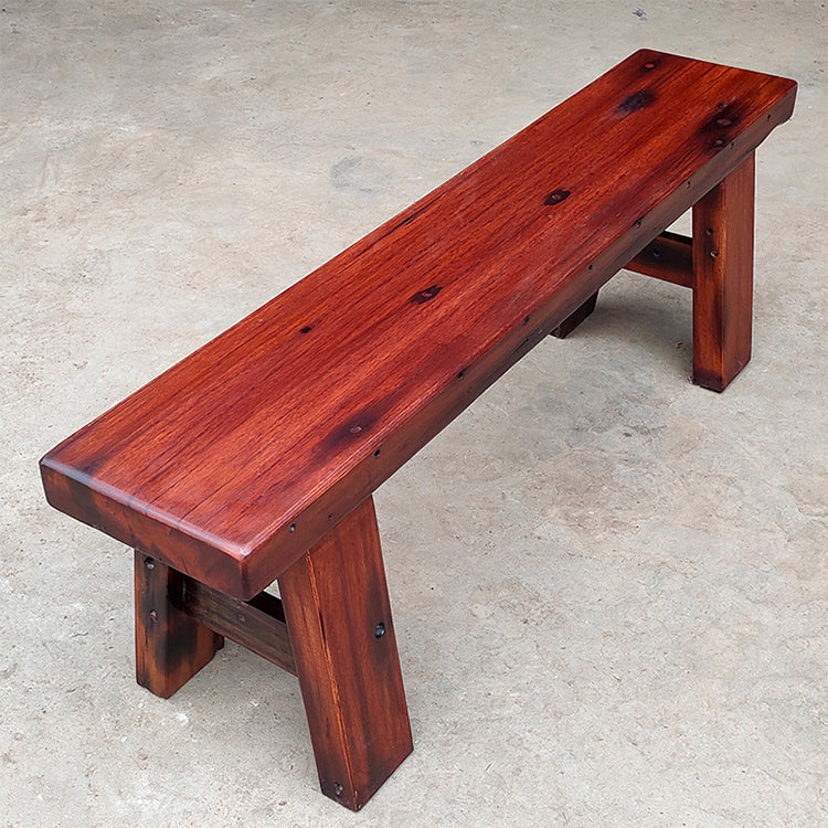 Solid Wood Thickened Dining Bench, Traditional 16"H Seating Bench with Legs