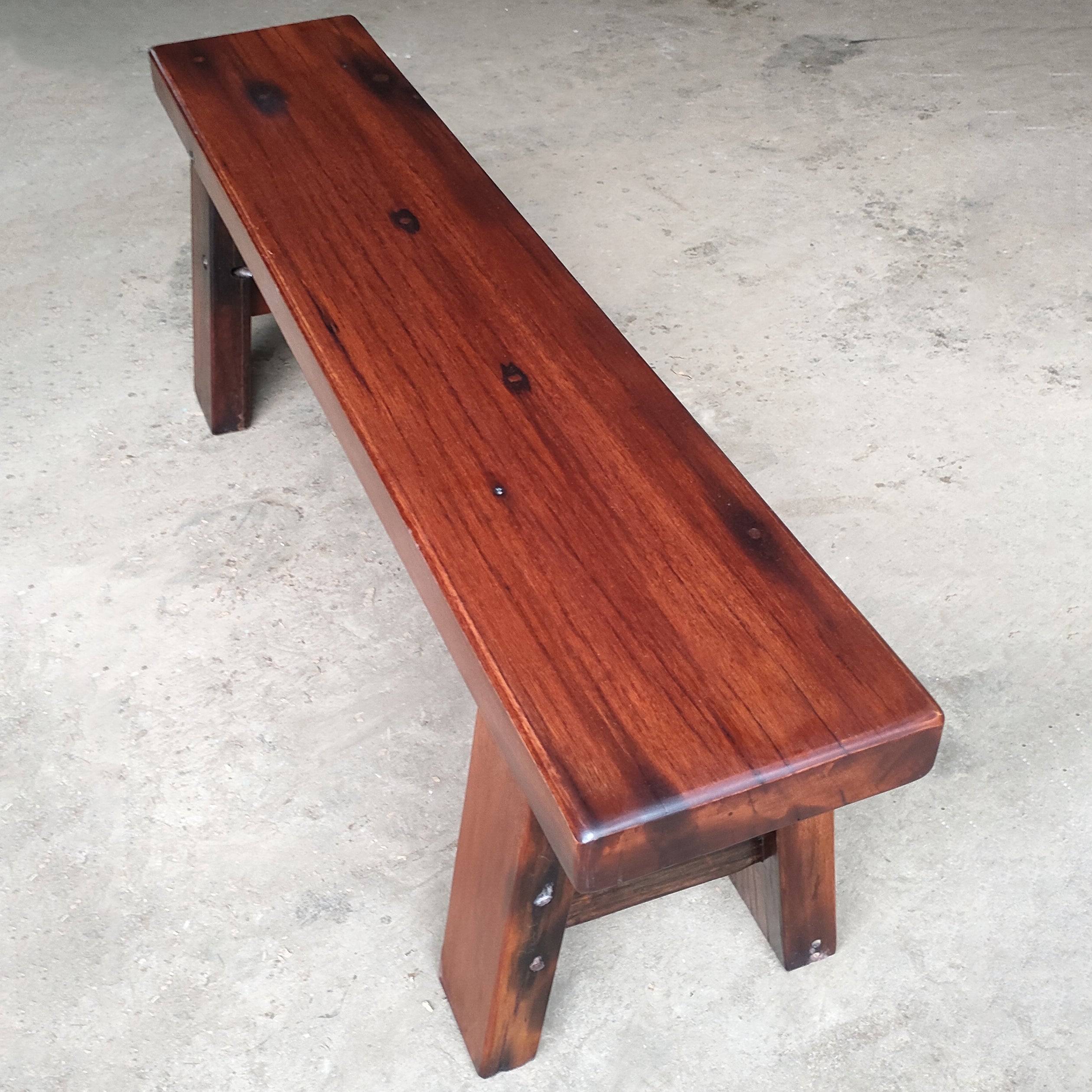 Solid Wood Thickened Dining Bench, Traditional 16"H Seating Bench with Legs
