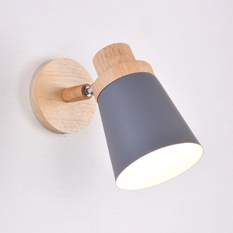 1-Light Tapered Wall Light Sconce Modern Style Metal Wall Mounted Lights