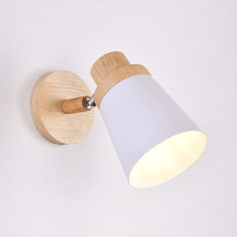 1-Light Tapered Wall Light Sconce Modern Style Metal Wall Mounted Lights