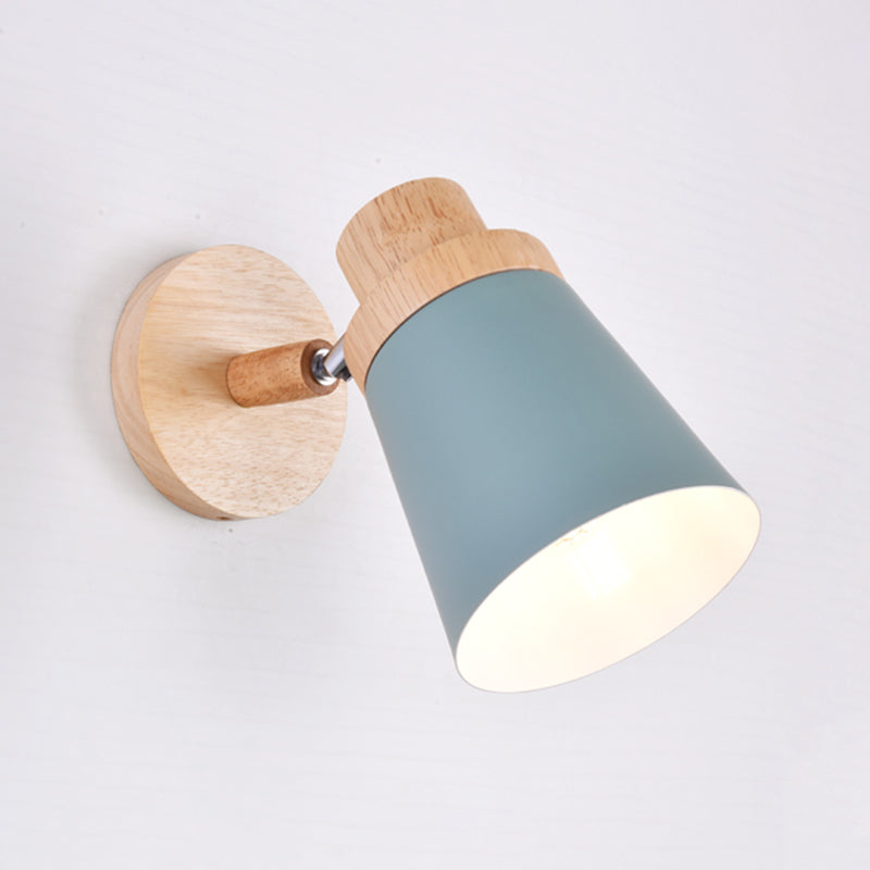 1-Light Tapered Wall Light Sconce Modern Style Metal Wall Mounted Lights