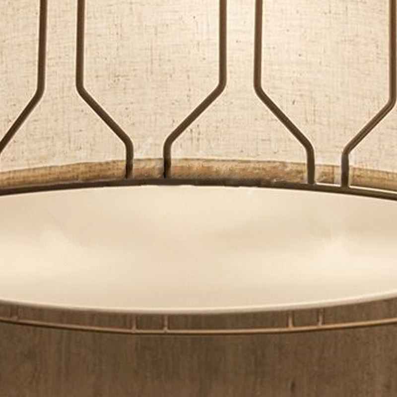 Multi Lights Ceiling Light Modern Simple Ceiling Mount Light with Fabric Shade for Bedroom