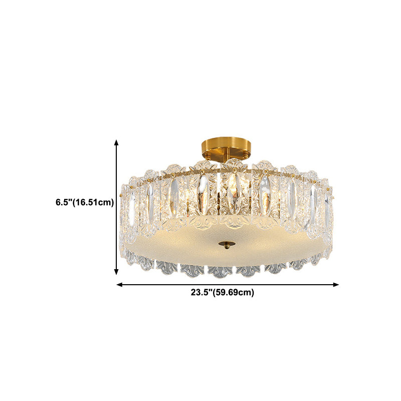 Modern Style Glass Shade Ceiling Light Simplicity Flush Mount for Bedroom