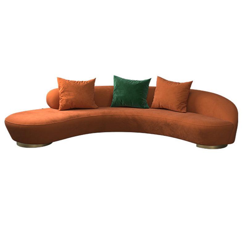 Contemporary Velvet Tuxedo Arm Sofa with Tight Back for Apartment
