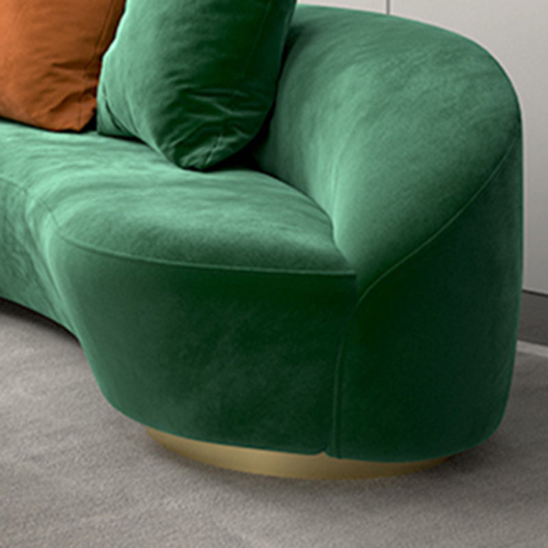 Contemporary Velvet Tuxedo Arm Sofa with Tight Back for Apartment