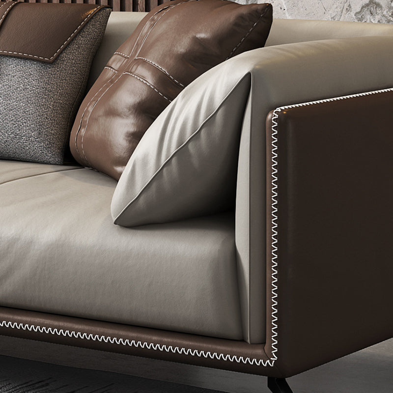 Modern Cushions Sofa 33.5" D Tuxedo Arm Sofa for Living Room