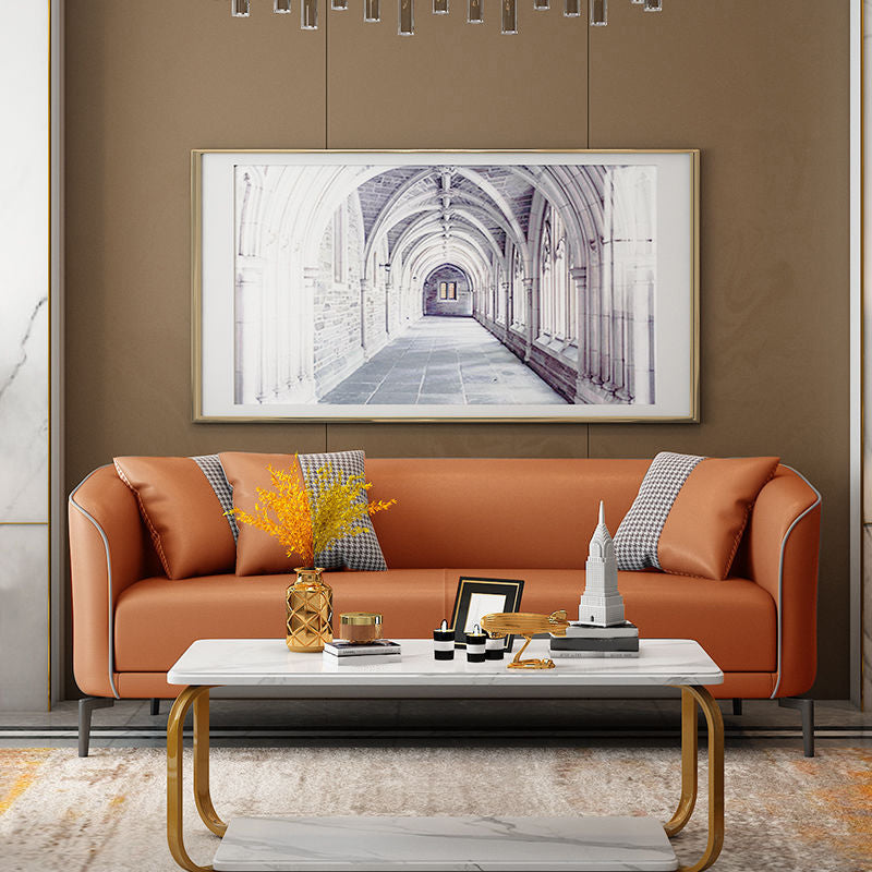 25.98" Wide Tuxedo Arm Sofa Stain Resistant Standard Sofa with 2 Pillow