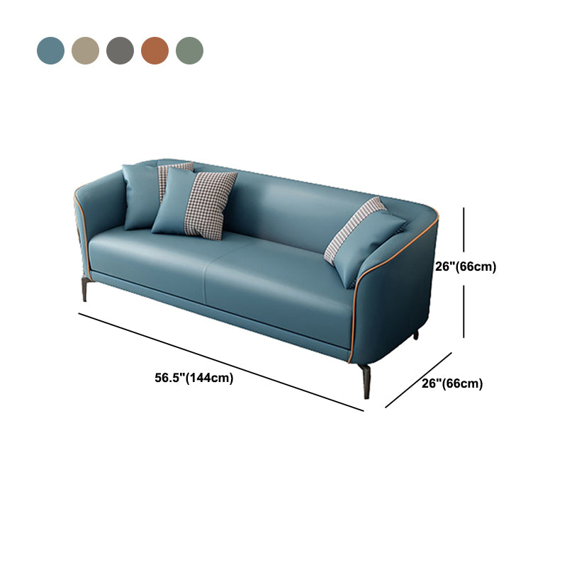 25.98" Wide Tuxedo Arm Sofa Stain Resistant Standard Sofa with 2 Pillow