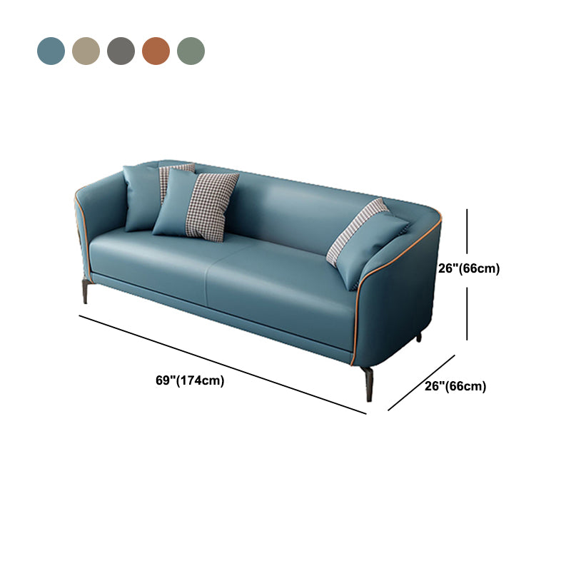 25.98" Wide Tuxedo Arm Sofa Stain Resistant Standard Sofa with 2 Pillow