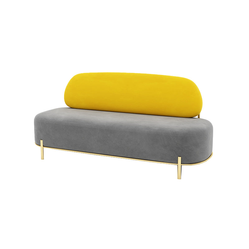 Contemporary Armless Sofa with Tight Back for Apartment Sofa